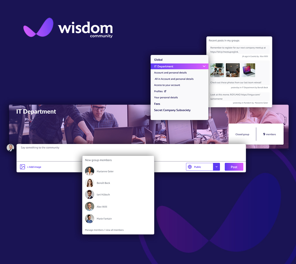 Wisdom online community platform